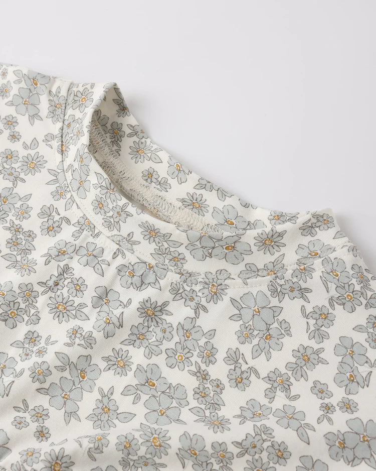 Bamboo Babydoll Dress | Blue Floral | Quincy Mae