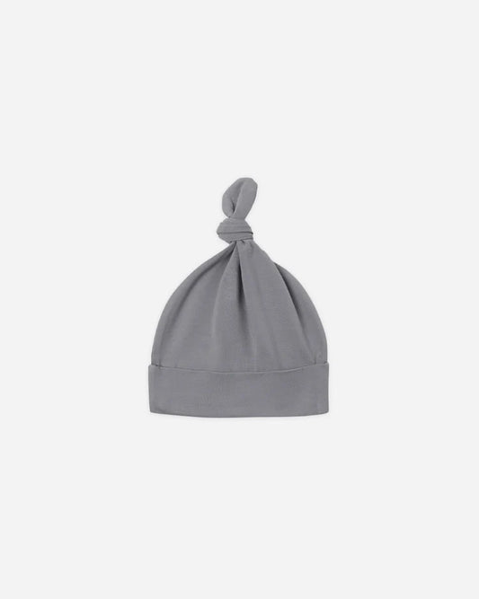 Knotted Baby Hat | Slate | Quincy Mae