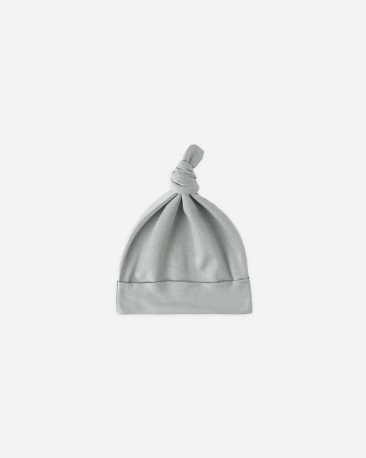 Bamboo Knotted Baby Hat | Steel Blue | Quincy Mae