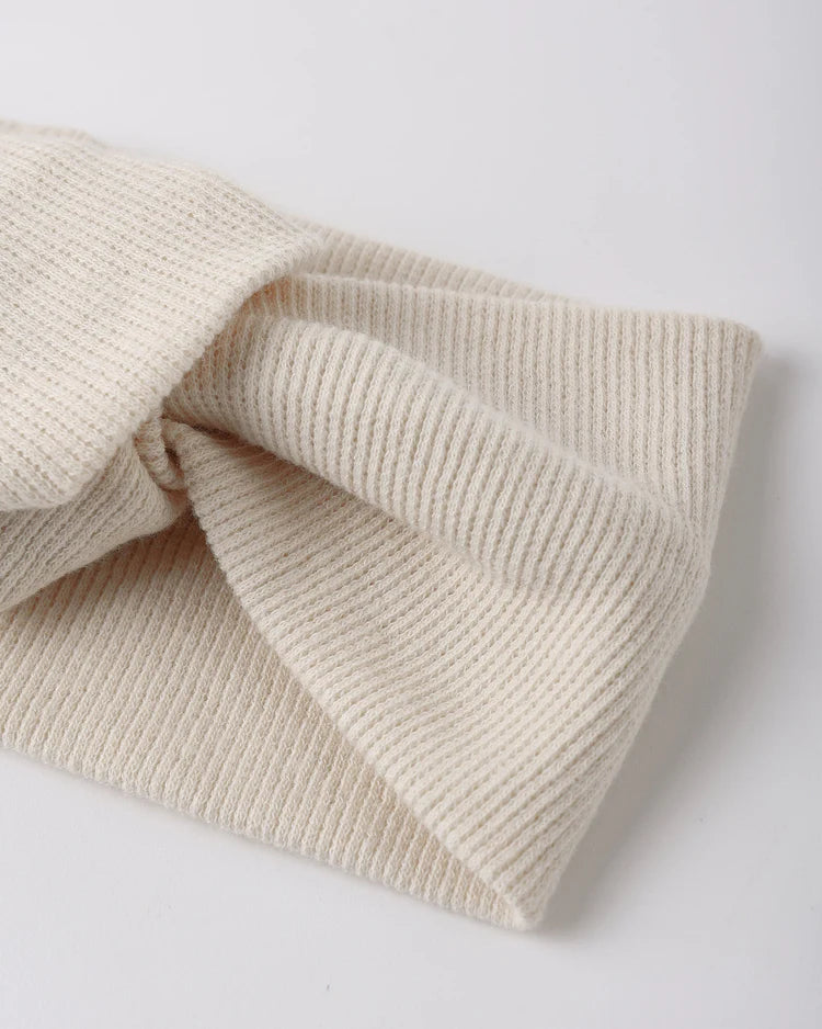 Knotted Headband | Ecru | Quincy Mae