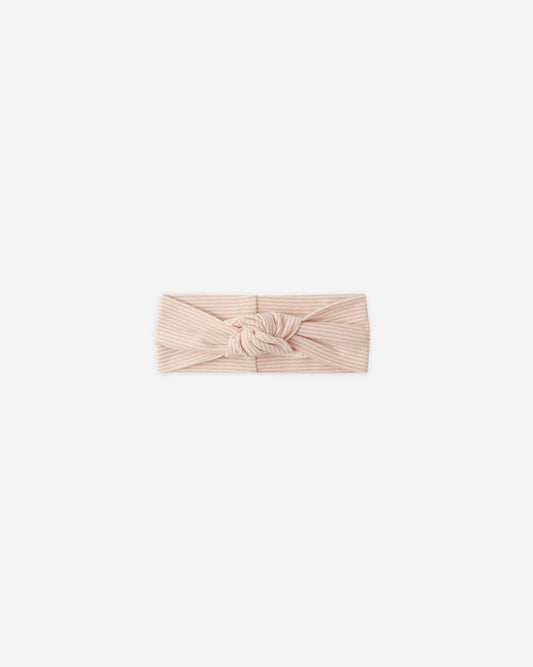 Knotted Headband | Melon Micro Stripe | Quincy Mae