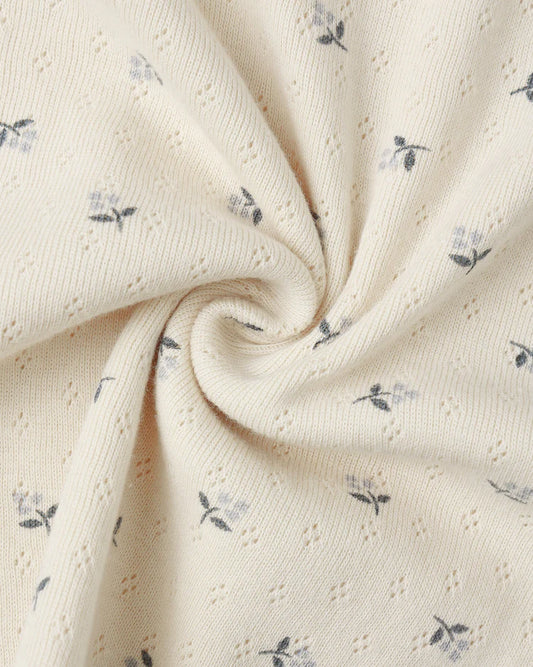 Pointelle Baby Blanket | Blue Ditsy | Quincy Mae (Copy)