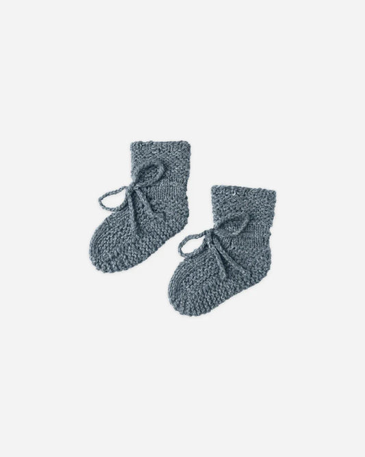Knit Booties | Ocean | Quincy Mae