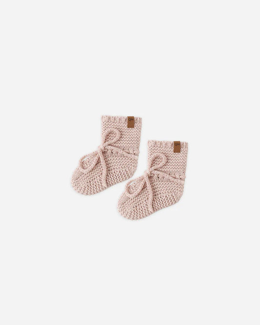 Knit Booties | Blush | Quincy Mae