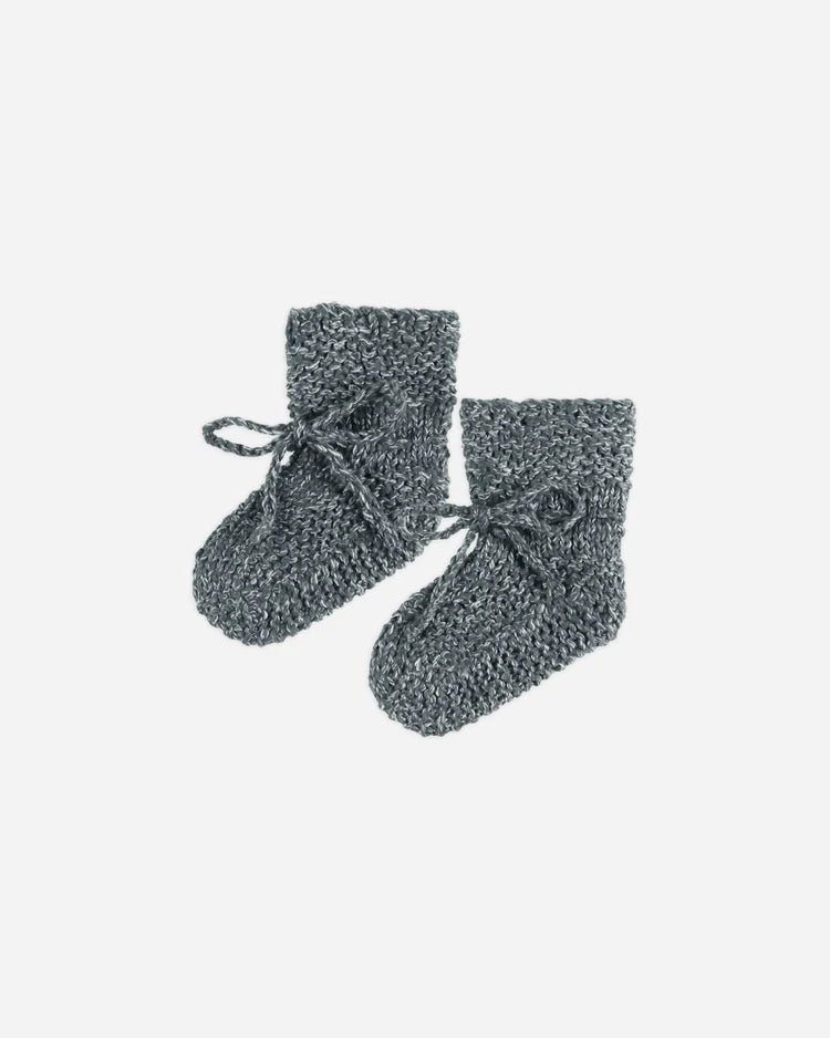 Knit Booties | Indigo | Quincy Mae