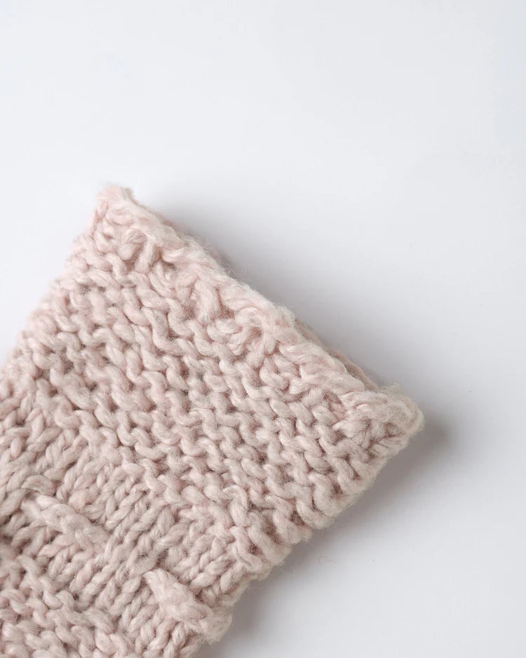 Knit Booties | Rose Speckle | Quincy Mae