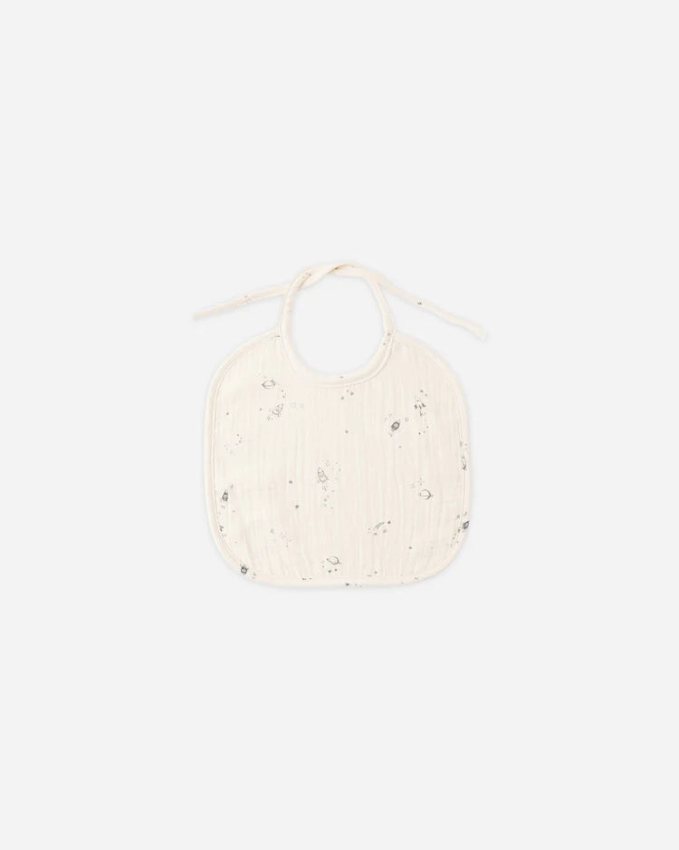 Woven Tie Bib | Space | Quincy Mae