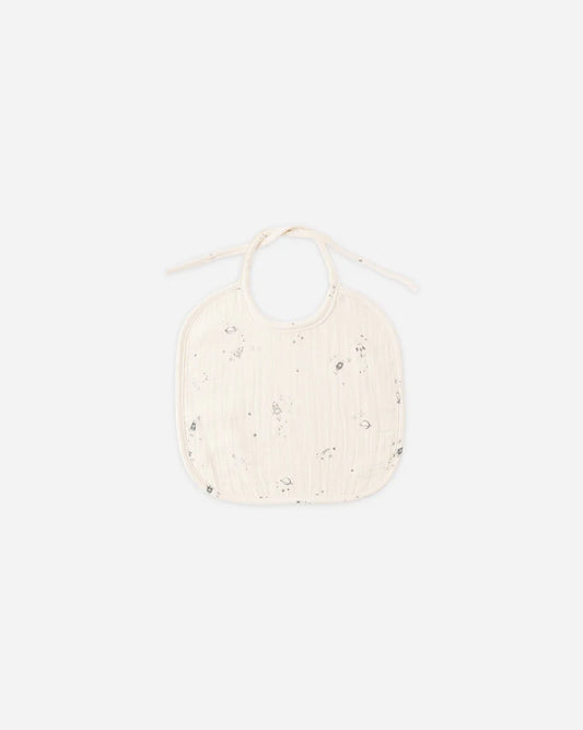 Woven Tie Bib | Space | Quincy Mae