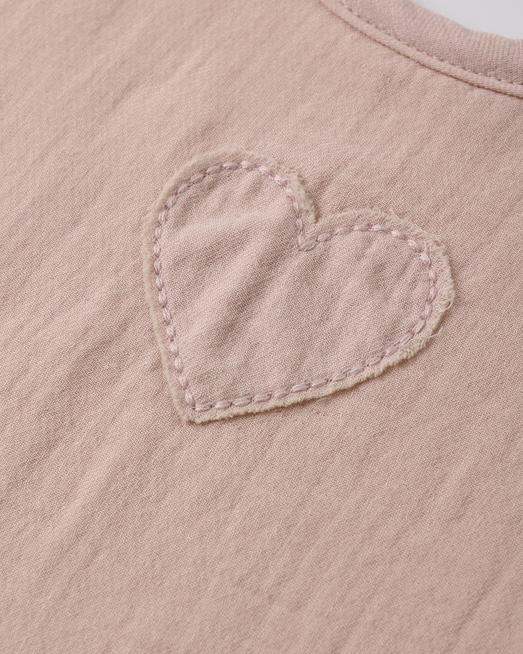 Woven Tie Bib | Blush | Quincy Mae