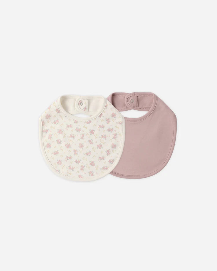 Jersey Snap Bib Pack | Flower Field, Mauve | Quincy Mae