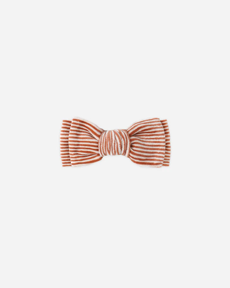 Velour Bow Headband | Candy Stripe | Quincy Mae