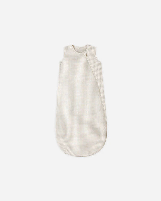 Bamboo Sleep Bag | Oat Gingham | Quincy Mae