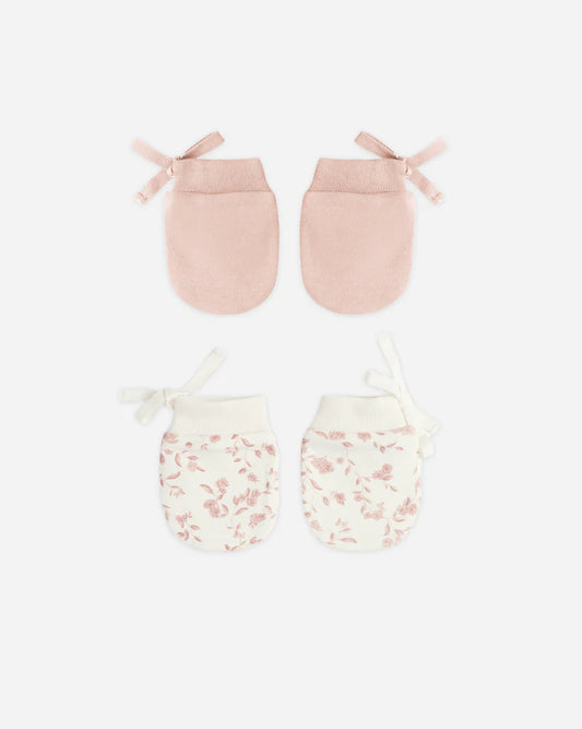 No Scratch Mittens, Set Of 2 | Rose,  French Garden | Quincy Mae