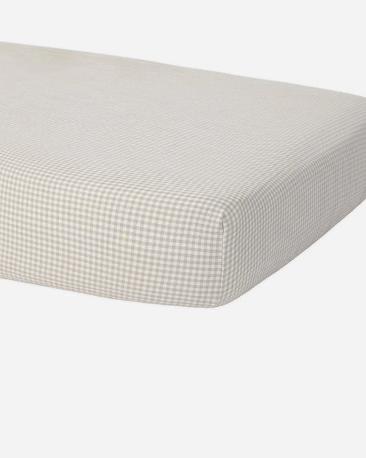 Woven Crib Sheet | Sage Gingham | Quincy Mae