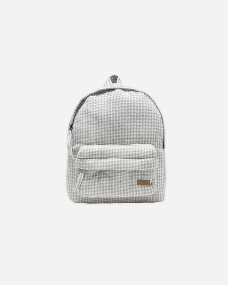 Mini Backpack | Blue Gingham | Quincy Mae