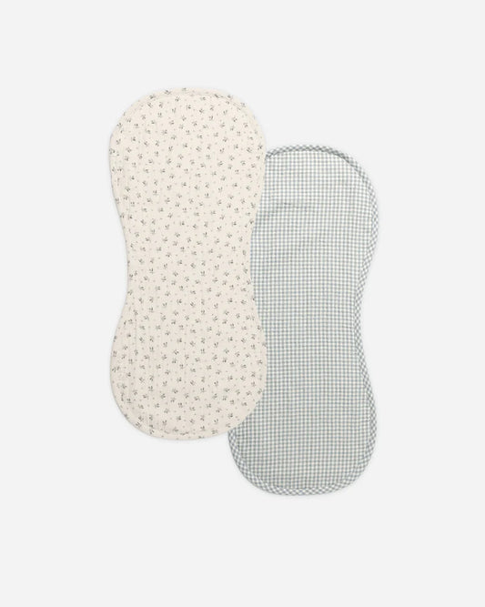 Burp Cloth, 2 Pack | Bluebell, Blue  Gingham | Quincy Mae