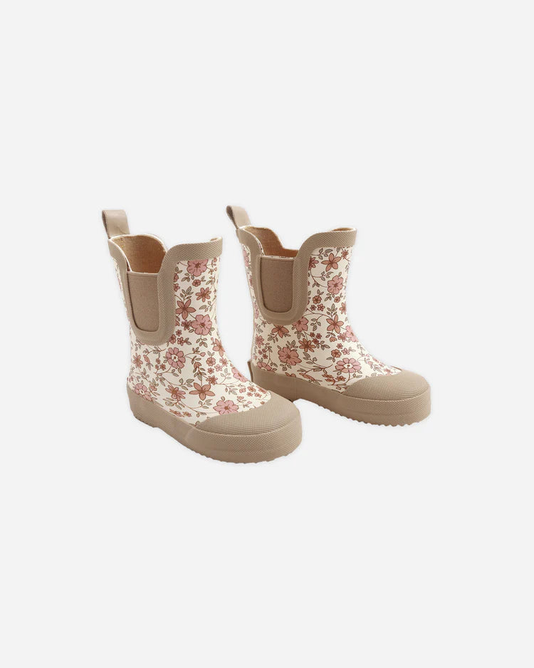 Rain Boots | Bloom Ivory | Quincy Mae
