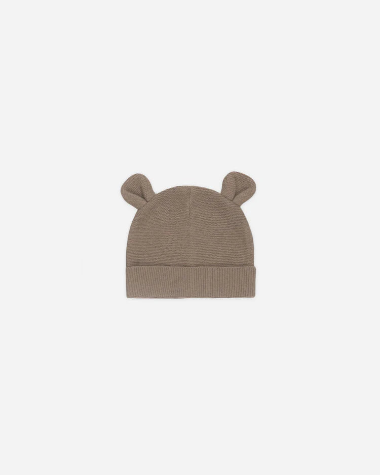 Baby Bear Beanie | Heathered Mocha | Quincy Mae