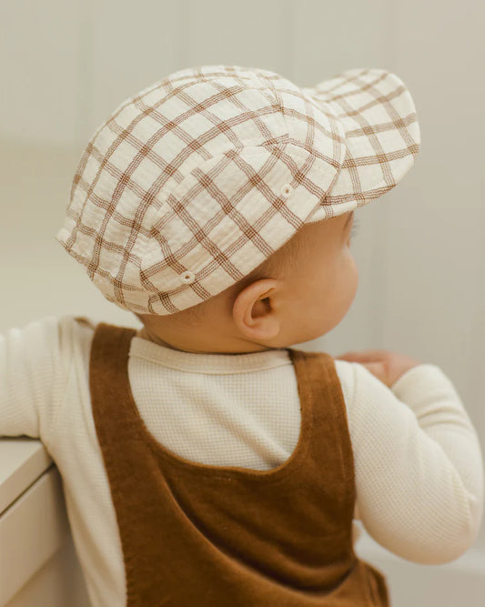 Baby Cap | Cinnamon Check | Quincy Mae