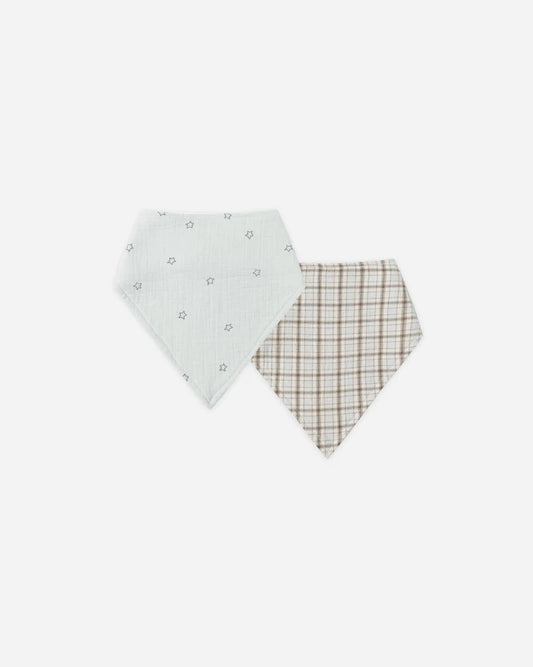 Bandana Scarf, 2 Pack | Blue Plaid,  Twinkle | Quincy Mae