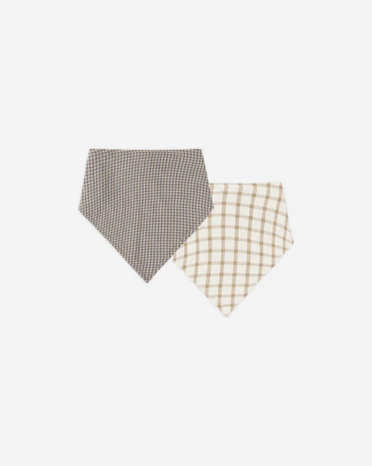 Bandana Scarf, 2 Pack | Indigo Gingham, Cinnamon Plaid | Quincy Mae