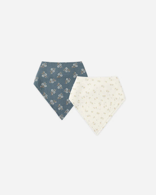 Bandana Scarf, 2 Pack | Golden Floral, Blue Floral | Quincy Mae