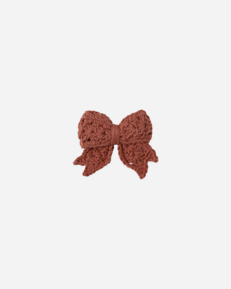 Crochet Bow | Cranberry | Quincy Mae