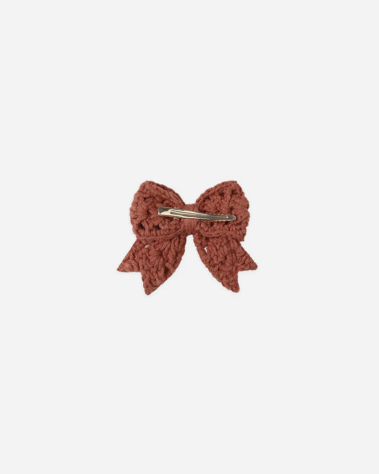Crochet Bow | Cranberry | Quincy Mae