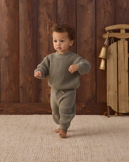 Chunky Knit Sweater Set | Spruce | Quincy Mae