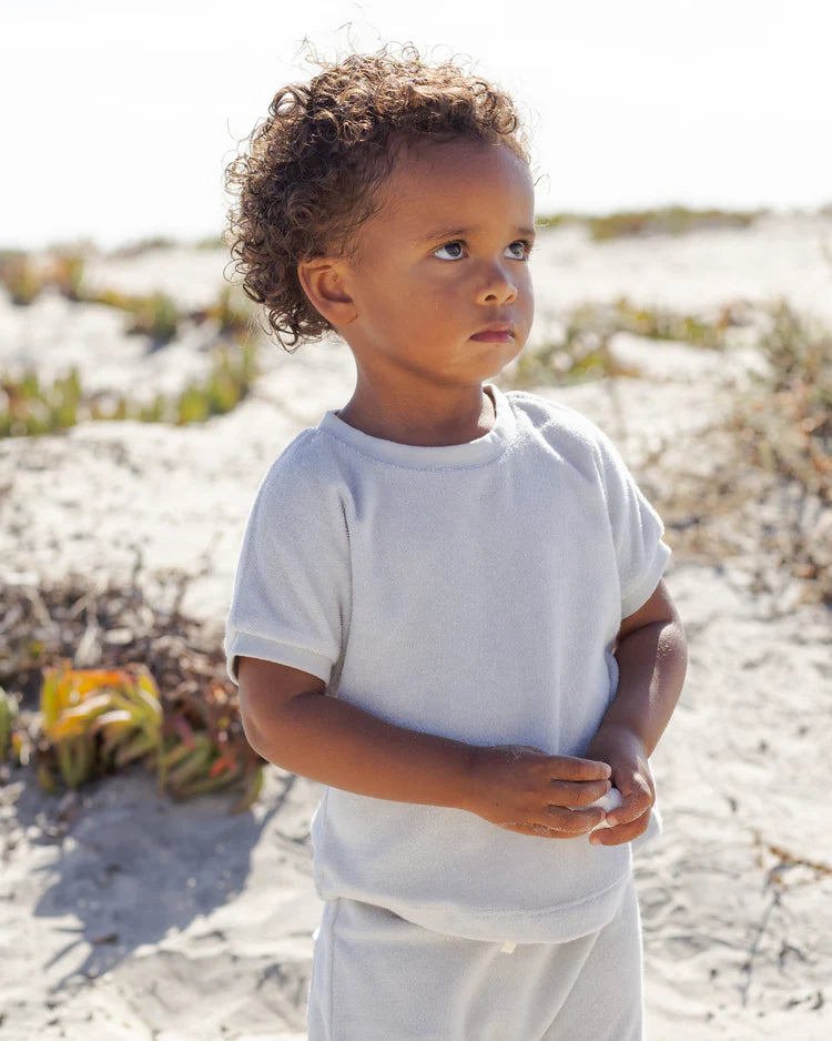 Terry Tee + Pant Set | Sky | Quincy Mae