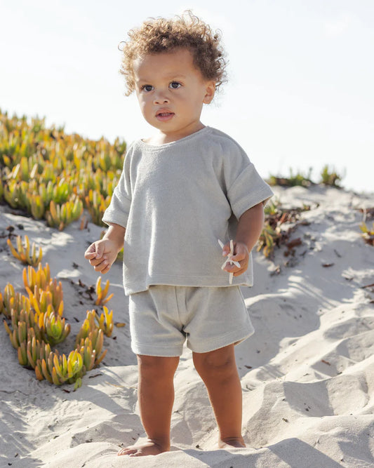 Terry Tee + Short Set | Sage | Quincy Mae