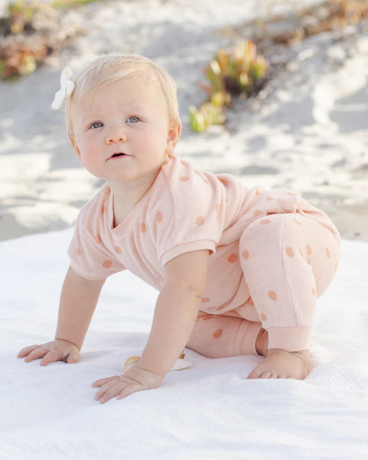 Terry Tee + Pant Set | Polka Dot | Quincy Mae