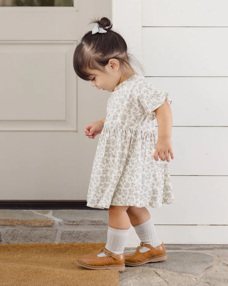 Bamboo Babydoll Dress | Blue Floral | Quincy Mae