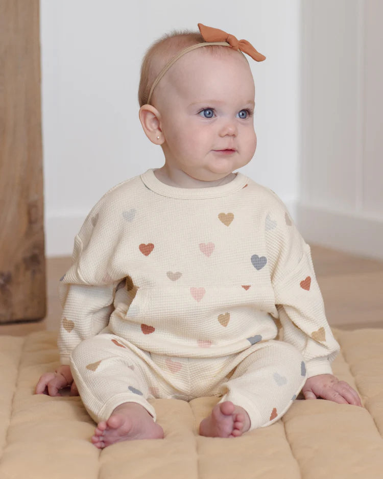 Waffle Sweater Set | Confetti Hearts | Quincy Mae