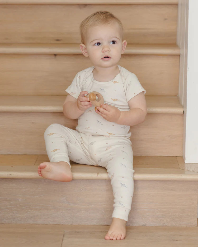 Ribbed Short Sleeve Tee + Legging Set | Dinos | Quincy Mae