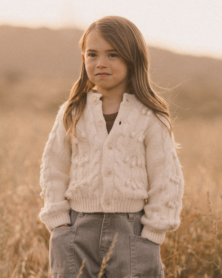 Bobble Cardigan | Natural| Rylee & Cru