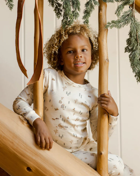 Organic Long Sleeve Pajama Set | Winter | Rylee & Cru