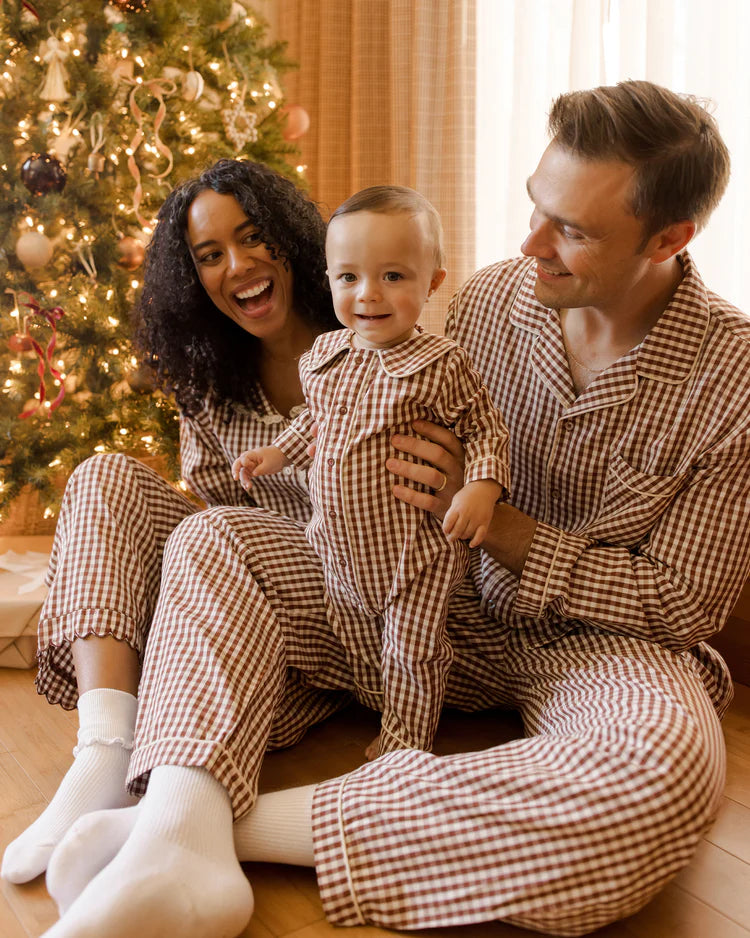 Men's Pajama Set | Brick Gingham | Rylee & Cru