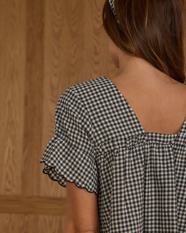 Francie Blouse | Black Gingham | Rylee & Cru