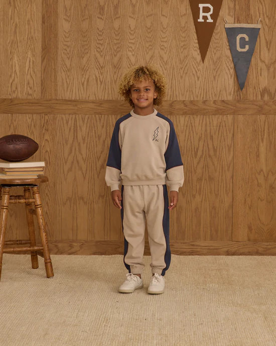 Paneled Sweatpants | Stone | Rylee & Cru