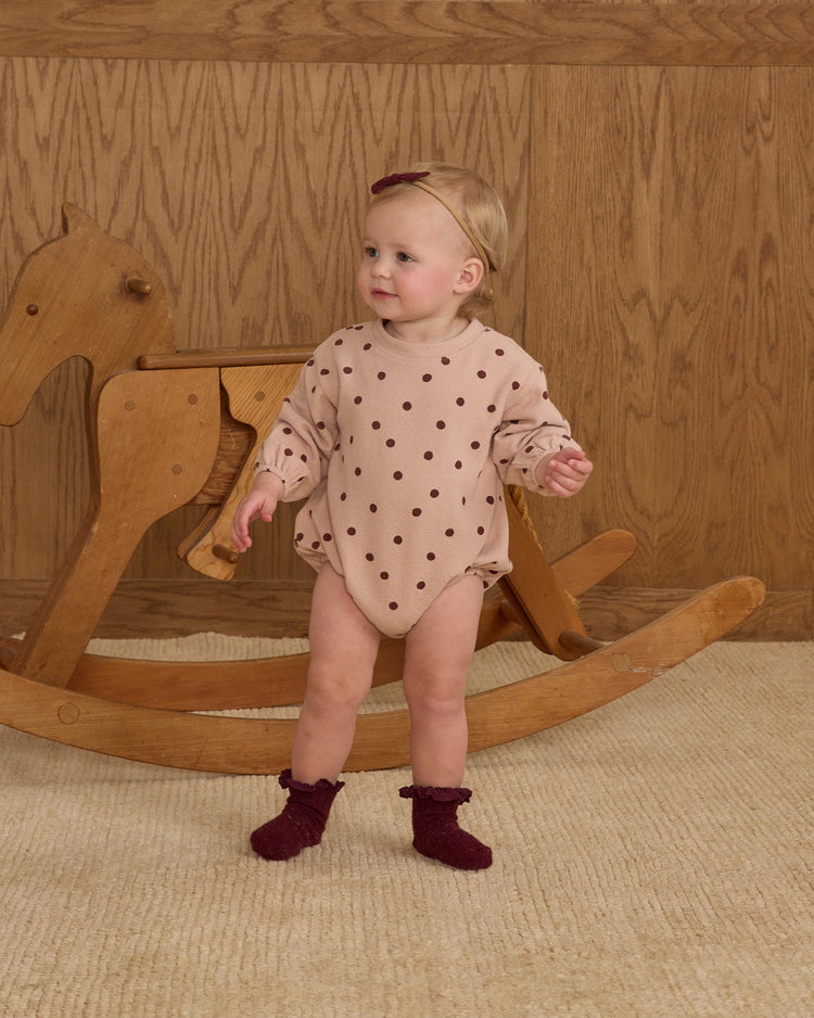 Lace Trim Socks, 2-pack | Burgundy, Navy | Rylee & Cru