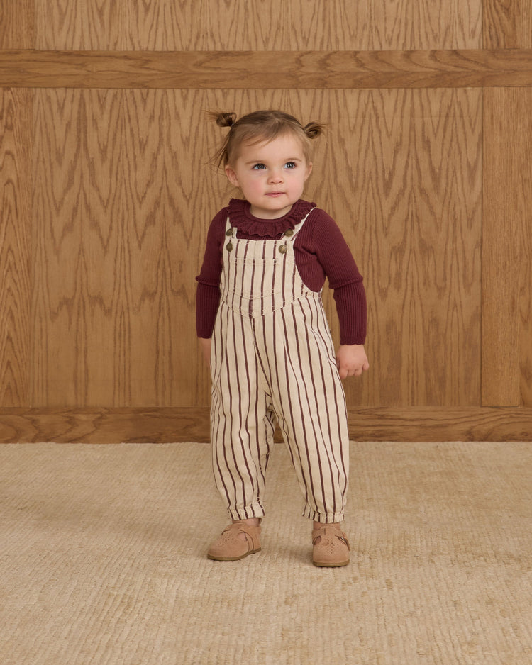 Vintage Overall | Burgundy Stripe | Rylee & Cru