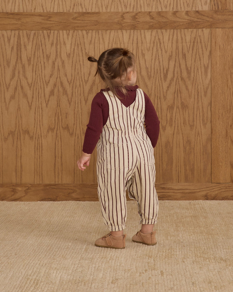 Vintage Overall | Burgundy Stripe | Rylee & Cru