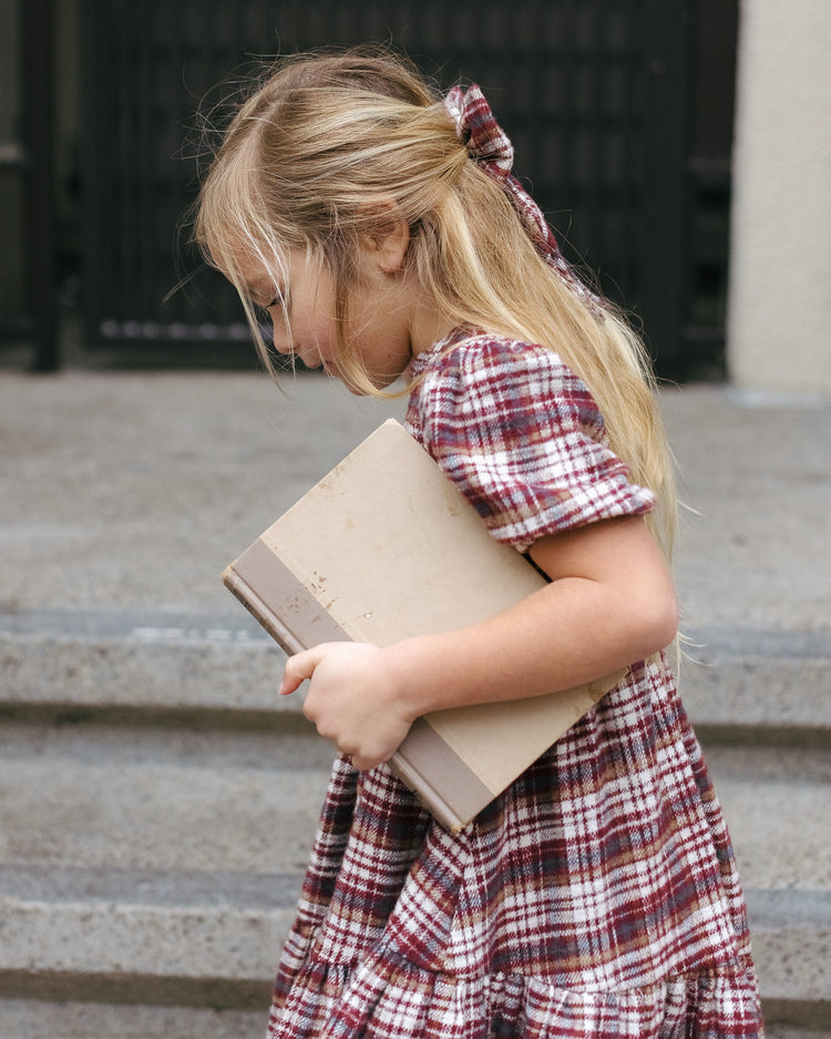 India Dress | Burgundy Plaid | Rylee & Cru