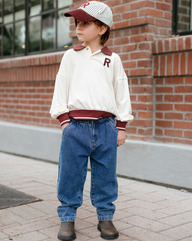 Collared Sweatshirt | Natural | Rylee & Cru