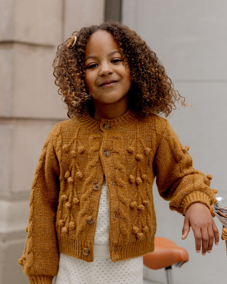 Bobble Cardigan | Golden | Rylee & Cru