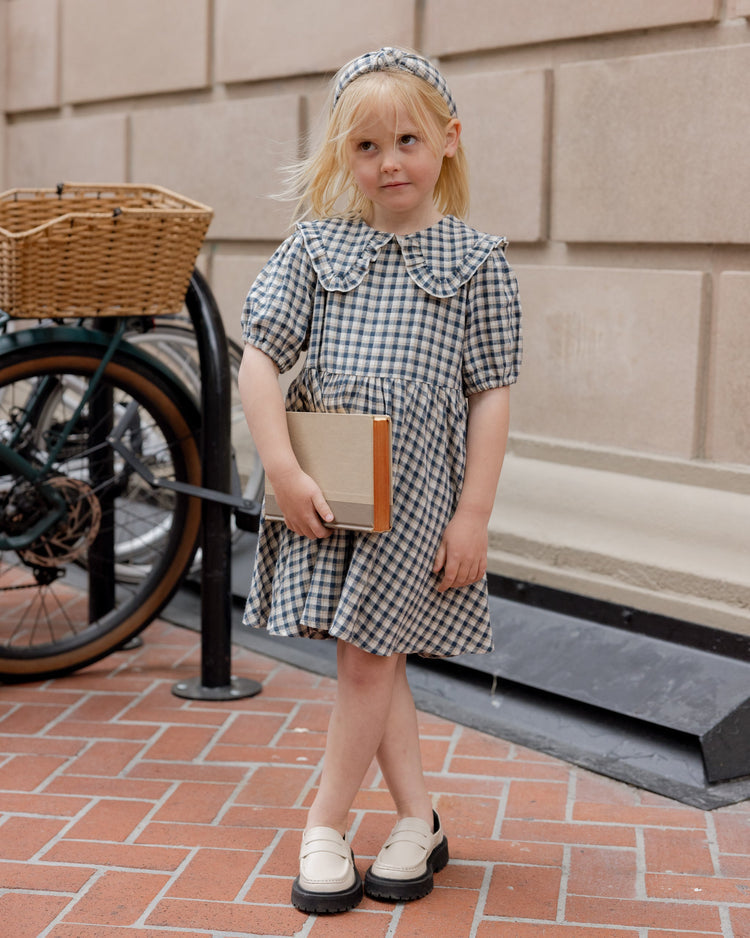Camille Dress | Navy Check | Rylee & Cru