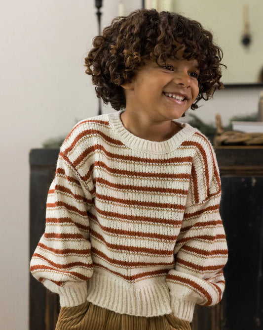 Aspen Sweater | Ruby Stripe | Rylee & Cru