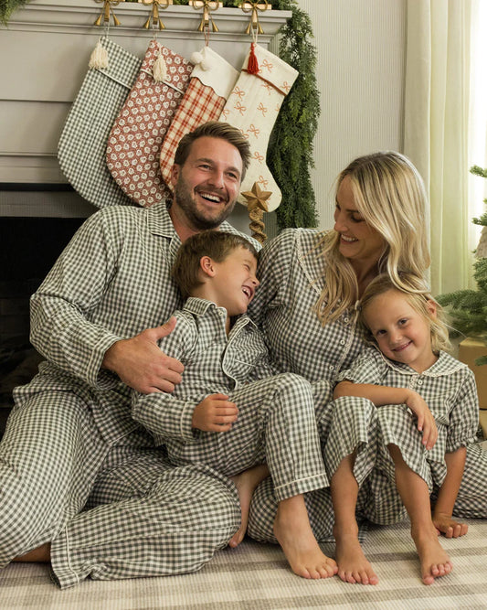 Men's Pajama Set | Evergreen Gingham | Rylee & Cru