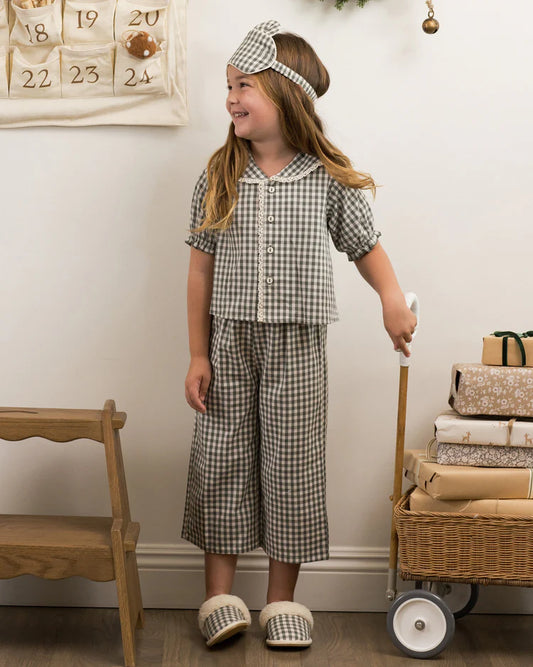 Ruffle Pajamas | Evergreen Gingham | Rylee & Cru